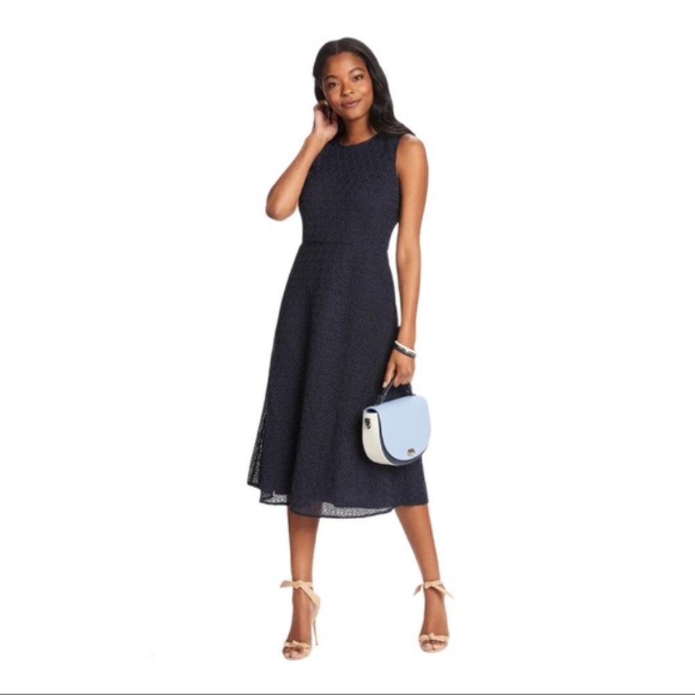 Draper James Heart Lace Midi Love Circle Dress 6